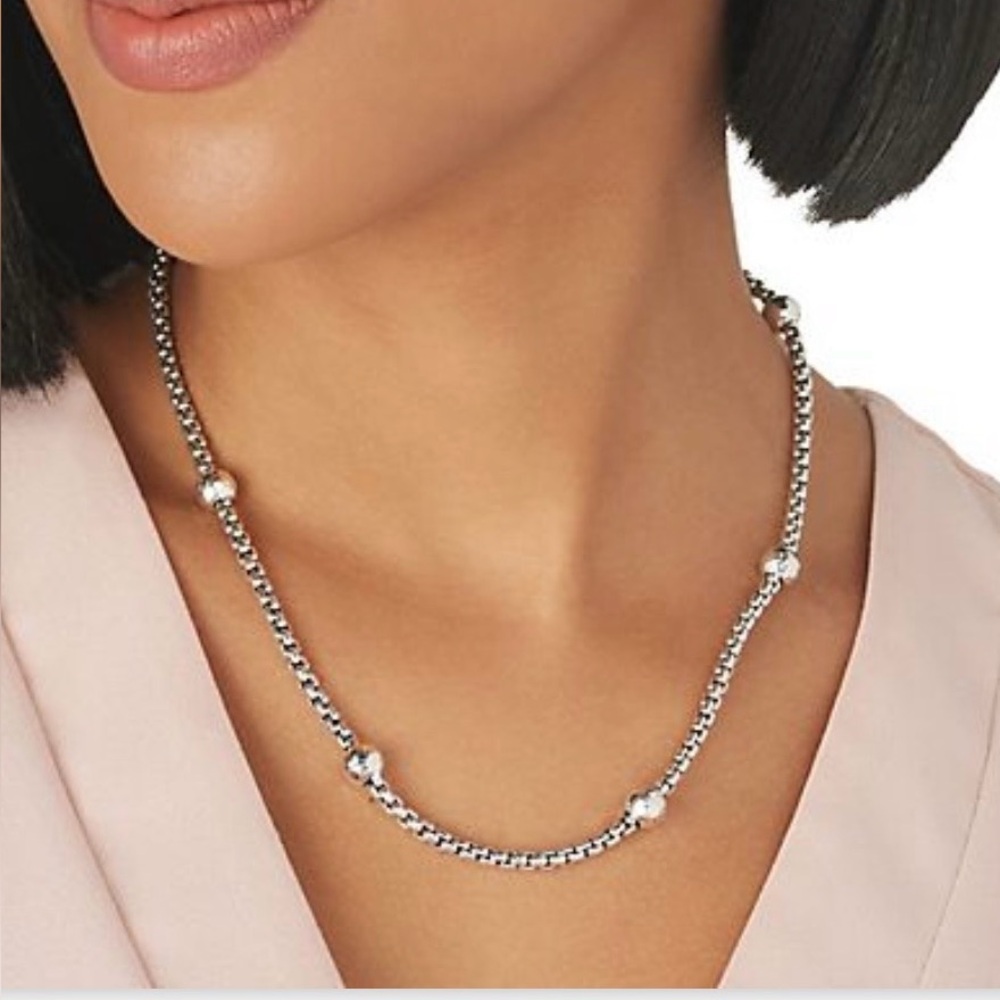 JAI Jewelry 18” Sterling station necklace